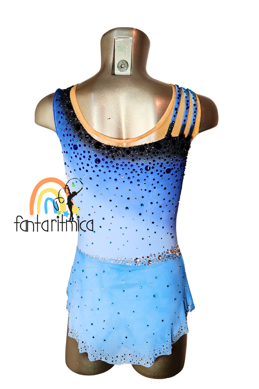Body für Rhythmische Sportgymnastik, blau, Mod. Welle