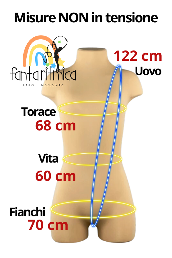 Body ginnastica ritmica per altezza 144-152 cm