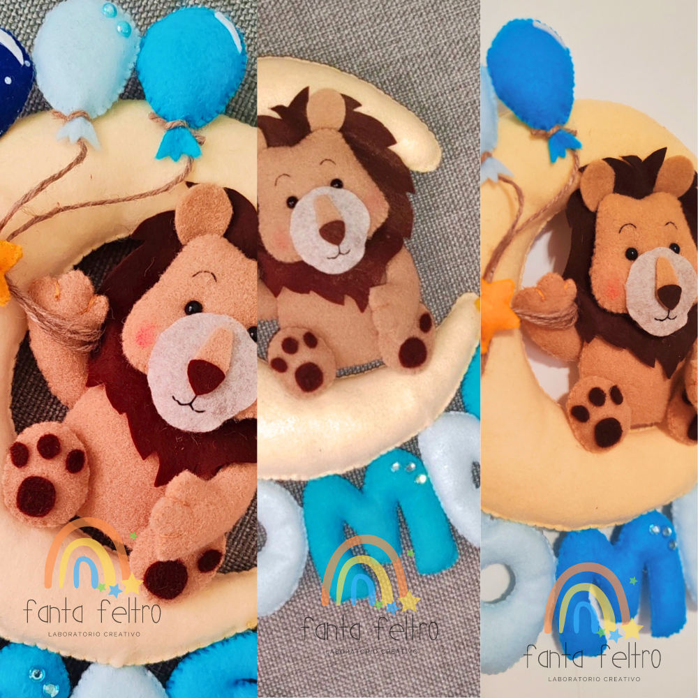 Moon and Stars Bow with Lion