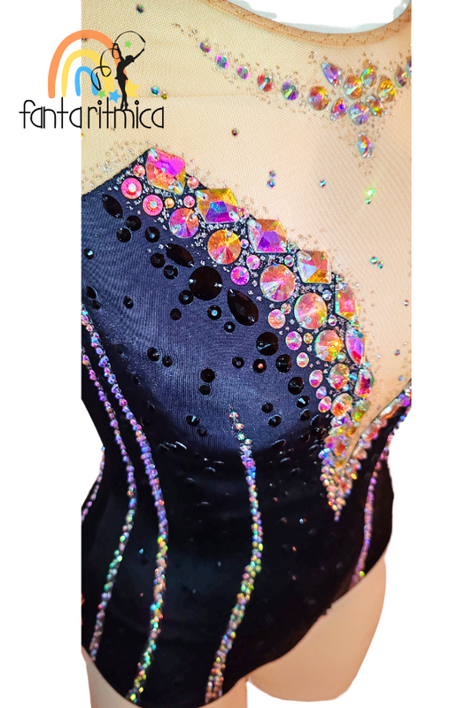 Body für Rhythmische Sportgymnastik, blau, Mod. Welle