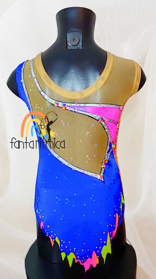 Blue Onda rhythmic gymnastics leotard