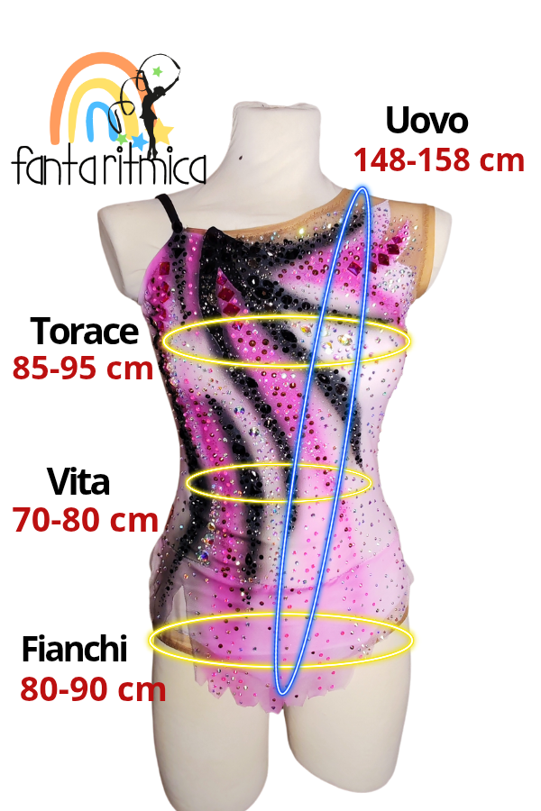 Rhythmic gymnastics leotard for height 160-170 cm