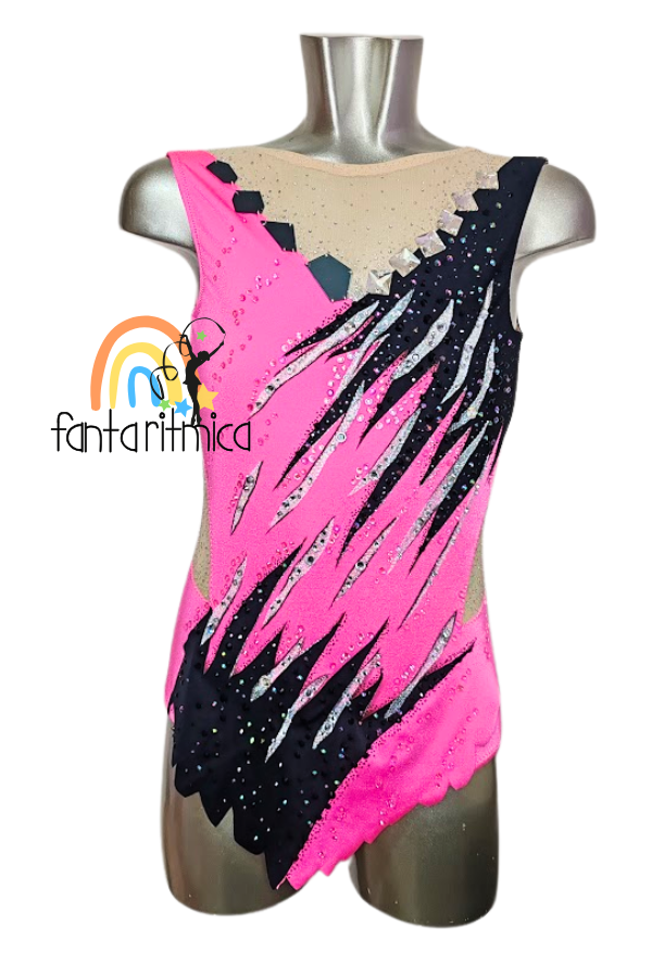 Body ginnastica ritmica fucsia per ginnasta altezza 130cm – Fanta Feltro