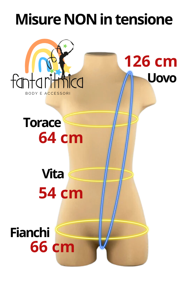 Body ginnastica ritmica per altezza 148-158 cm
