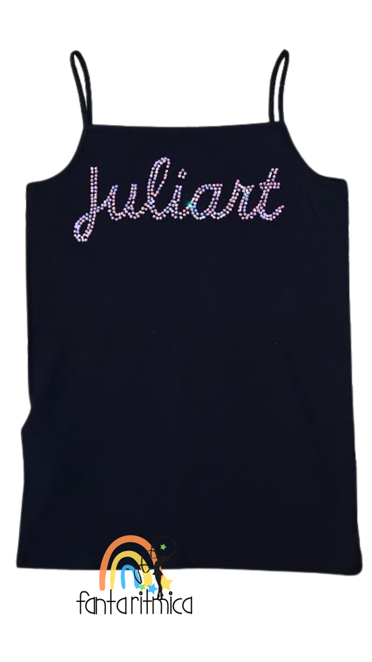 Cannotta personalizzata con nome in strass