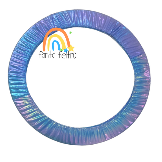 Blue iridescent wheel cover