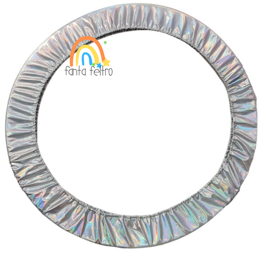 Iridescent metallic silver wheel cover